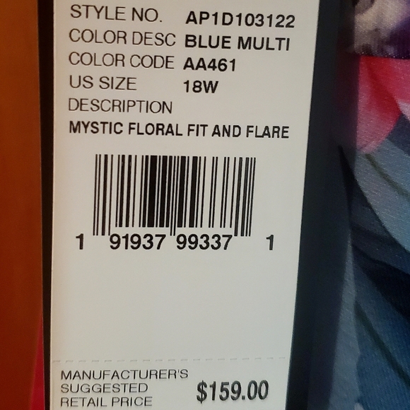 Andrianna Papell Floral Dress size 18 NWT - Picture 5 of 7